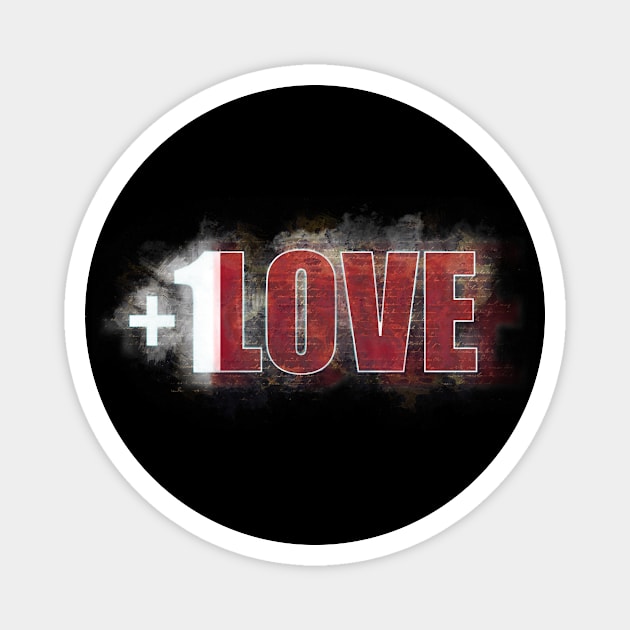 Plus 1 LOVE mystery Magnet by FutureImaging